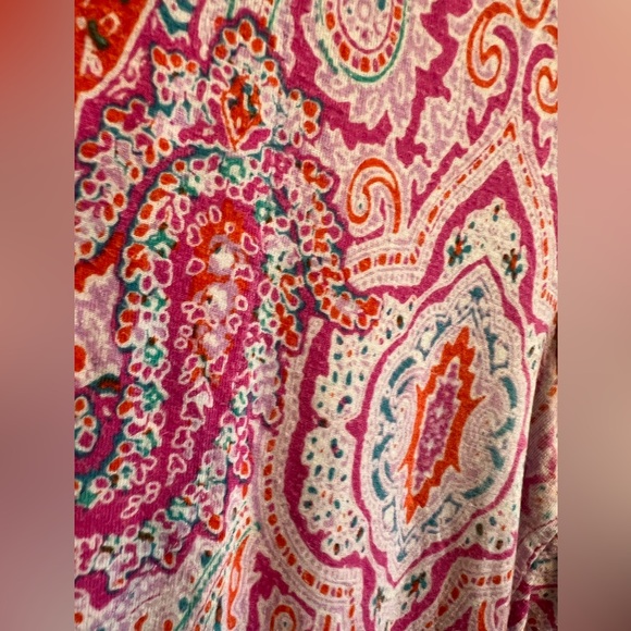 SOMA & LIFE IS GOOD 2 Pc PJ Set - Pink Hot Chocolate Shirt & SOMA Paisley Pants - Picture 11 of 16